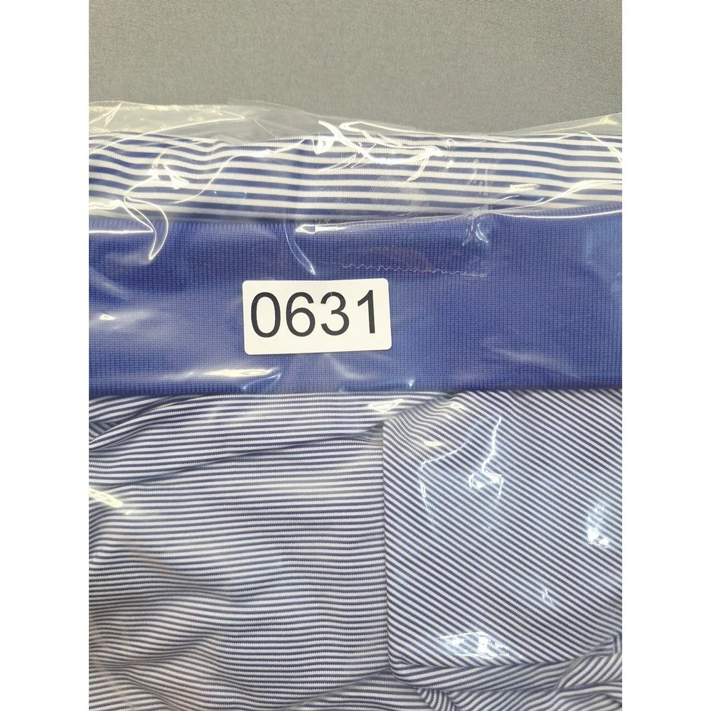 RLX Ralph Lauren Mens 2XL Blue Striped Performance Golf Polo Pelican Hill Preppy - Picture 9 of 9